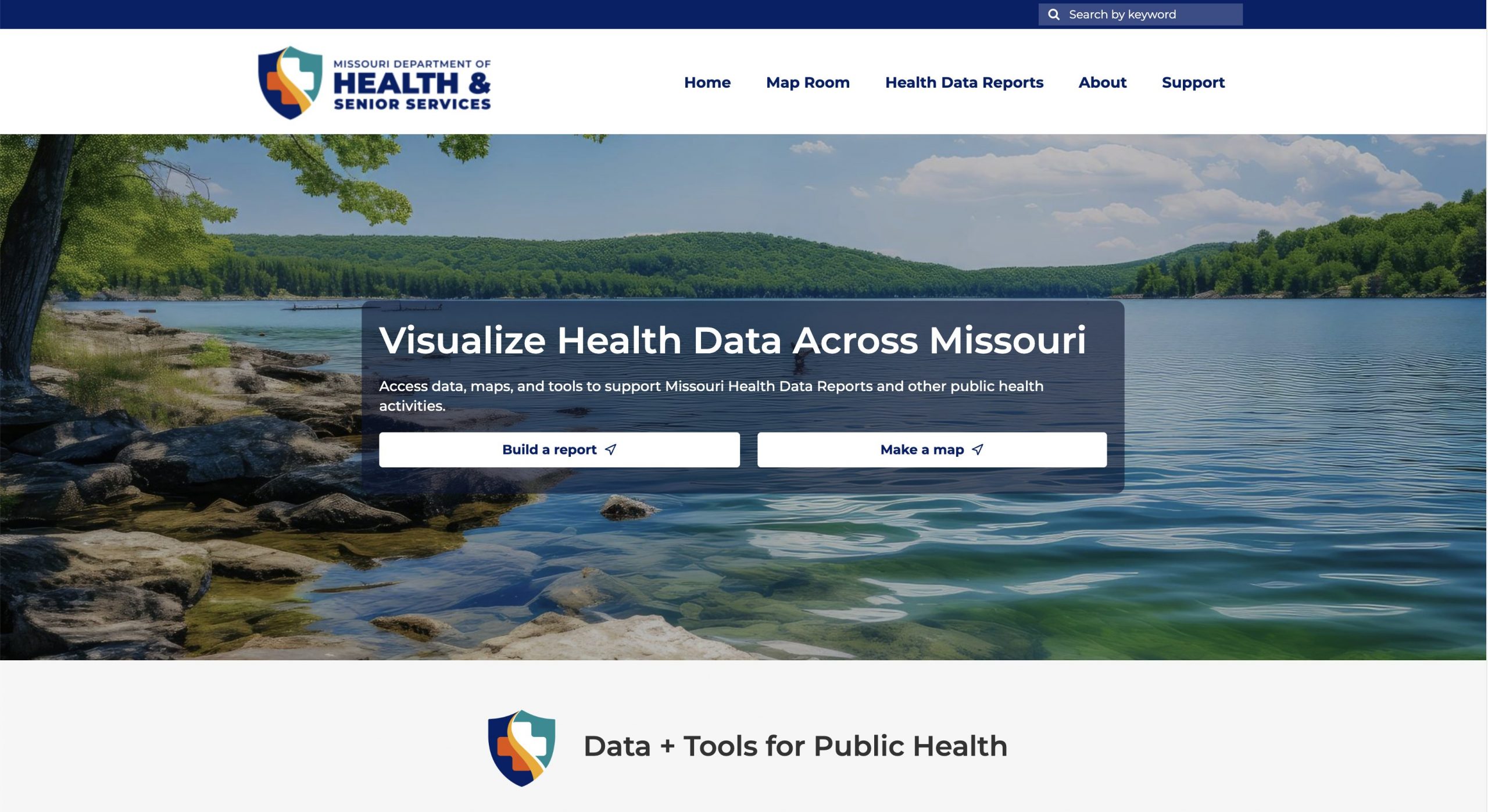 Missouri Department of Health and Senior Services Health Data portal